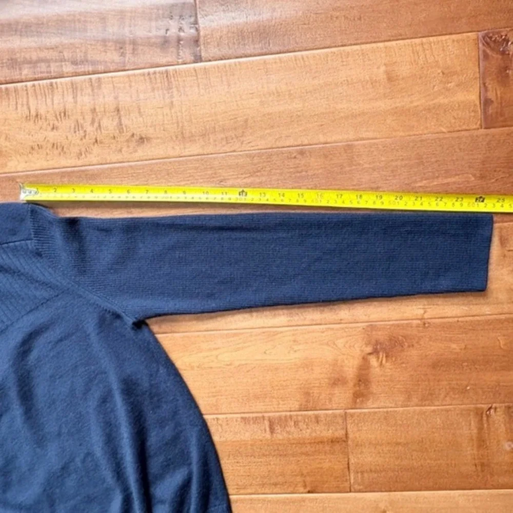Banana Republic Mens Half-Zip Pullover Sweater Size‎ M Wool-Blend Navy-Blue